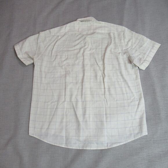 Vintage Haupt Shirt Men 16.5 Yellow Plaid Button Short Sleeve 80s German Grandpa - Picture 5 of 9